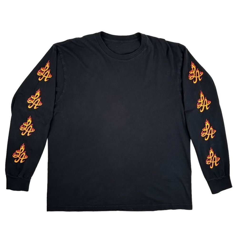 Hot Rod LA Flames Long Sleeve T-Shirt Size Large
